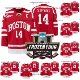 Boston University Frozen Four Jerseys BU Hockey Jersey 37 Matt Brown 18 Jay O'Brien 23 Domenick Fensore 32 Wilmer Skoog 13 Trevor Zegras 3 Tristan Amonte Krys Fabbro