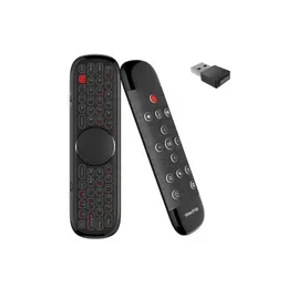 PCリモートコントロールWECHIP W2 Pro Air Mouse Voice Control Microphone W1/W2/R2 2.4G Android TVBoxドロップ配信用ワイヤレスジャイロスコープC otlza