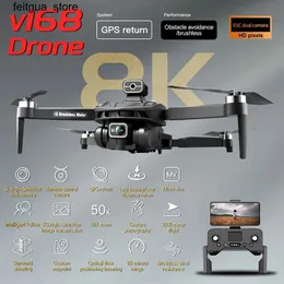 DRONES 2024 NY V168 Original GPS Drone 5G Professional 8K HD-högupplöst Aerial Photography Dual Camera Omnidirectional Hinder Undvikande Drone S24513