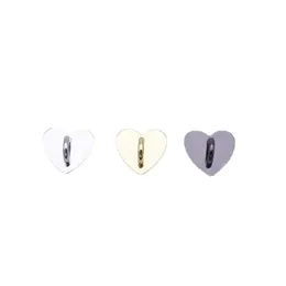 Metal Heart Phone Charm Holder Mobile Phone Case Finger Ring Stand Hooks Buckle Charms Clasp Accessories Pendant Adhesive Stands