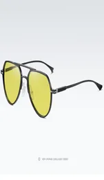Visão noturna Almg Poqurômico Piloto Metal Piloto Menores de sol Pilotes Dividindo óculos de sol dos óculos Antiglare Sun Glasses S1638553909