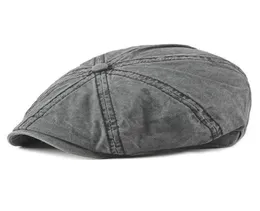 Berets LTOW Casual Eightblade Cap Otgokowe czapki dla mężczyzn Sboy Caps Malarze bawełniane jodełka płaskie gavroche1711339