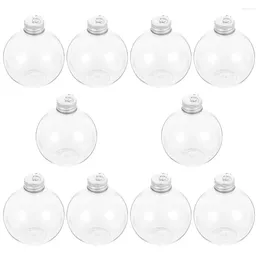 Vasen 10 PCs Weihnachten Kugelflasche Anti-Leak-Flaschen Saft Kaffee Das Haustier tragbare Joghurtbehälter Süßigkeitendekorationen