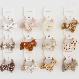 Saç Aksesuarları 6 PCS Kahve Renk Çiçek Saç Bağları Sevimli Yay Scrunchies Saç Halat Kızlar Elastik Kuyruk Sahipleri Saç Bantları Saç Aksesuarları