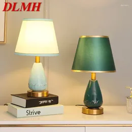 Tischlampen DLMH Moderne Keramik Lichter LED Kreativ Einfache Fashion -Nacht -Schreibtischlampe für Wohnzimmer Schlafzimmer Dekoration