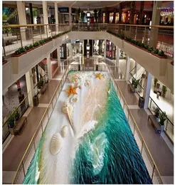 Wallpapers 3D Sea Floor Painting Paintings Turquoise Wall Murals Wallpaper Waterproof Custom Po Self-adhesive