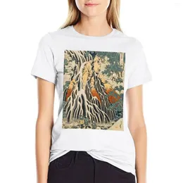 Kadın Polos Katsushika Hokusai's Şelale T-Shirt Vintage Giysileri Hayvan Baskı Gömlek Kızlar İçin Lady Tops