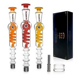 Phoenix Star Nectar Collector Kit - Glass Bubbler, Titanium Nail, Wax Dish Portable Dabbing Set for Concentrates Freezable Coil Glass Bongs 8,5 tum