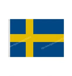 Sverige Flags National Polyester Banner Flying 90 x 150cm 3 5ft flagga över hela världen över hela världen kan anpassas 6445060