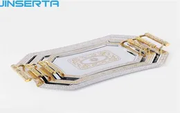 Jinserta Metal Storage Tray Jewelry Display Plate 레트로 디저트 과일 케이크 플레이트 장식 엘 카페 서빙 트레이 Y114637847