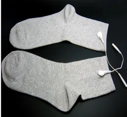 Lång storlek ledande silverfiberelektrod Socks Massage Tens Socks använder för Tensems -maskiner med Cable5181909