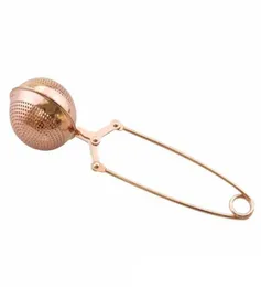 Liminador de chá Rosa Dourado Infusor de aço inoxidável SS304 Filtro de chá de folhas soltas SS vende chicleros de ouro rosa infuser5925010