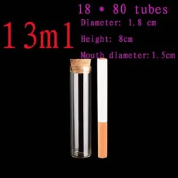 용량 13ml (18*80mm) 50pcs/로트 테스트 튜브 유리 병 포장 샘플 바이알, 유리 병, 병, 유리 항아리 Dkbde Joqnr