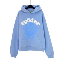 ljusblå hoodie designer herr och kvinnors hoodes hoodie unga thug hoodies kvinnor tröjor byxor webbtryckt grafiska y2k hoodies