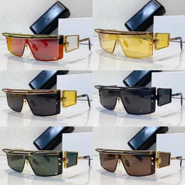 Homens nobres escudos Wonder Boy III Glasses Designer masculino Mulheres Liga de Titânio Grande Liga Quadrada Moda Moda Metal Sunglasses BPS-127D
