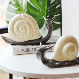 Dekorative Teller Nordic Resin Vintage Decor Snail 3d Artikel Haus Basteln kreative Wohnzimmer Desktop Keramik Tierverzierungen