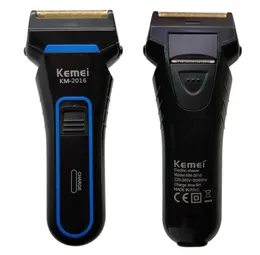 Kemei 2 Blades barbeadores elétricos elétricos para homens recarregáveis de barbear portátil Cutter de barbear lateral D406472528
