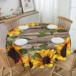 Tkanina stołowa mała świeży słonecznika do domu w kuchni sypialnia pokój mieszkalny okrągłe gole