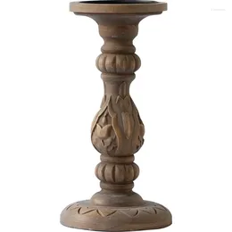 Candele per candele Holder a mano francese Decorazione romantica intagliata in legno decorazioni per interni WT5ZT