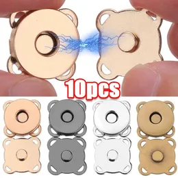 110Sets Magnetyczne przycisk Snap Metal Invisible Sew On Lock Clams MUTENERY DO Torebki Ubrania Craft DIY Akcesoria 240429