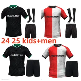 2024 25 Feyenoords Soccer Jerseys Voetbal Kids KitフットボールシャツトレーニングホームアウェイファンゴールキーパーMaillot Timber Danilo Dilrosun Hancko