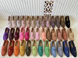 Designer tofflor äkta läder sommarsandaler för kvinnors glider outwear fritidssemester glider strand toppkvalitet vår platt skor