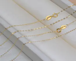 100 подлинный 18 -километровый золотой цепь 18 дюймов AU750 Стоимость ожерелья подвеска Венддинг подарка для женщин 1PCSLOT9859106