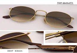 Ganze echte Glaslinsen -Metallrahmen Sonnenbrille Est verkaufen trendy UV400 Schutz Gafas Männer Mode 2021 Runde Vintage Gradi4425796