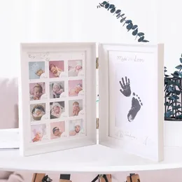 Ylsteed im ersten Jahr Baby Andenkenswerte Rahmen 0-12 Monate Meilenstein Bilder po Frame Souvenirs Säugling Anbau Gedächtnis Geschenk 240514