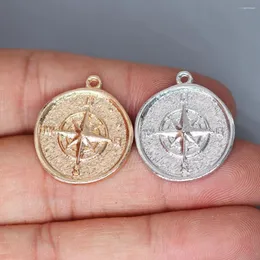 Подвесные ожерелья 3pcs/лот нержавеющая сталь северная звезда Compass Charms для DIY -ожерелья браслеты Серьги для ювелирных аксессуаров