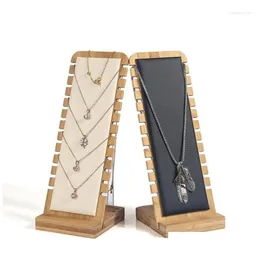Sacchetti di gioielli sacchetti di gioielli sacchetti di bambù display panorama collana in legno di cavalletto porta porta a goccia consegna confezione dhy dhy dh1ww