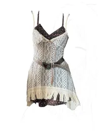 ワークドレス2000年代美学ファッションgyaru衣装2ピースセットフローラルドレスプレーリーシックニットトップベルトスプリングサマーハイストリート