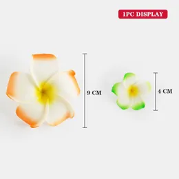 3pcs flores decorativas grinaldas 9cm Plumeria