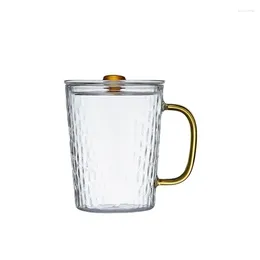 Cups Saucers Glass Water Mug With Cover Coffee Cup Transparent Temperature Scented Tea Utensils For Drinks Home Office Tazas Drinkware