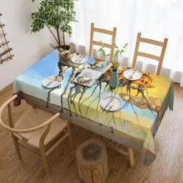 Tischtuch rechteckiger ölsicherer Salvador Dali Surrealism Art Deckung Die Versuchung von St. Anthony -Tischdecke zum Picknick