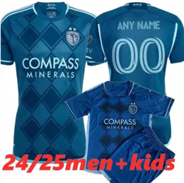 2024 Sporting Kansas City piłka nożna 24 25 Johnny Russell koszulki Erik Thommy Remi Walter Jacob Davis Nemanja Alan Pulido Radoja Daniel Salloi Football Shirt Kit Kids