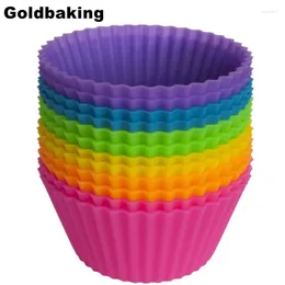 Cake Tools Wholesales Set Of 12 Pieces (1 Dozen) Round Shaped Silicon Baking Molds Jelly Mold Cupcake Pan Muffin Cup