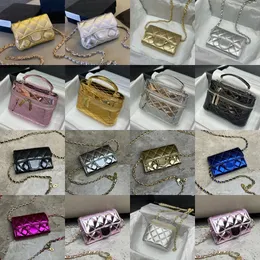 High Quality Designer Mini Wallets Women's Fashion Small Crossbody Bags Gold Silver Card Purses with Box 26630 27427