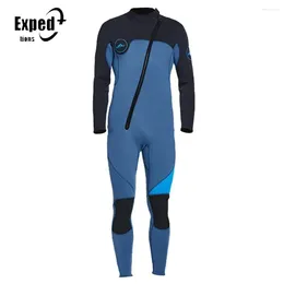 Kvinnors badkläder 3mm Front Zip Full Body Super Stretch Diving Suit Mens Wetsuits Surfing Jumpsuit Neoprene Deep Sea