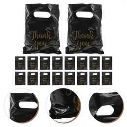 Gift Wrap 100 Pcs Thank You Merchandise Bag Bags For Thanks Shopping With Handles Bulk Super Thick