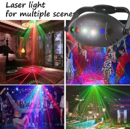RGB LED LUZES DE PREGO DJ DJ Party Laser Light Projector Light Strobe Club Clube Home Holida Decoração Luzes de Luzes