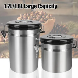 Bottiglie di stoccaggio in acciaio inossidabile in acciaio inossidabile per chicchi di caffè Contenitore Coffeeware con valvola CO2 LID ermetica conserve freschezza