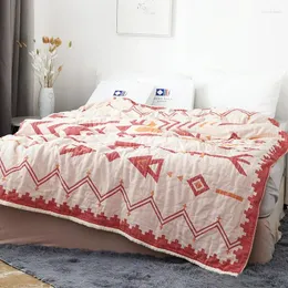 Cobertores Junwell Bamboo Cotton Muslin Summer Blanket Bed Capa Sofá LONGO DESLIGADO ESTILO ILECIMENTO CHIC MOLO PARA PICNICE