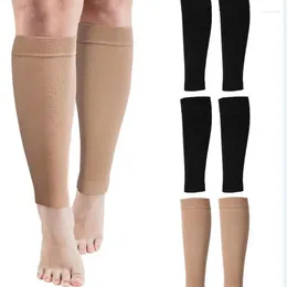 Donne calzini da uomo varicoso fatica gambe gamba calda a compressione calza manica a polpaccio calzino lungo calza elastico supporto elastico stinco