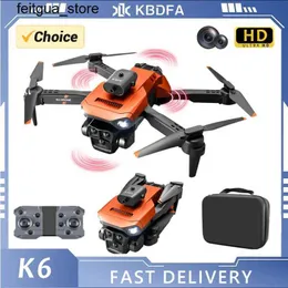 Droni KBDFA New K6 drone 1080p Triple fotocamera a triplo HD Flyer Aerial Machine Flyer Evitamento degli ostacoli per il ritorno Aircraft Toys S24513