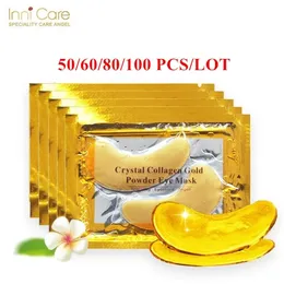 Innicare 506080100 PCs Crystal Collagen Gold Maschera oculare Anti Dark Circles Toppe di bellezza per la cura della pelle Eye Curanze cosmetiche coreane 240514