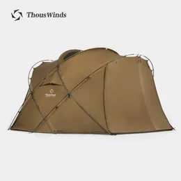 Tents and Shelters Wind CNC 4-8 person family camping tent outdoor emotional 20D tear resistant nylon lightweight silicone on both sidesQ240511