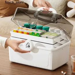 Ящики для хранения мусорные баки Aique Portable Medical Organizer Box Organizer Home Пластиковая резка