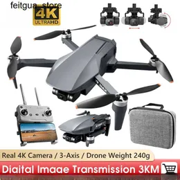 Drones I9 Max Drone 3-axis Universal Joint 4K HD Camera Drone GPS GLONASS Positioning 3KM 26min Brushless RC Four Helicopter VS FAITH Mini Drone S24513