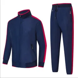 Conjunto de jaquetas de coroa de polo masculino de moda do zíper para designers de designers de roupas esportivas esportes de moda casual bordado esportivo